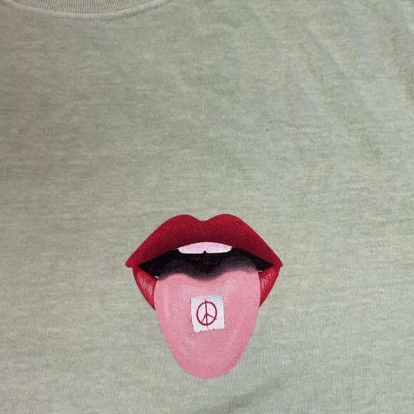 Inner Peace Graphic T-shirt Men Large Green Short Sleeve - Picture 4 of 6